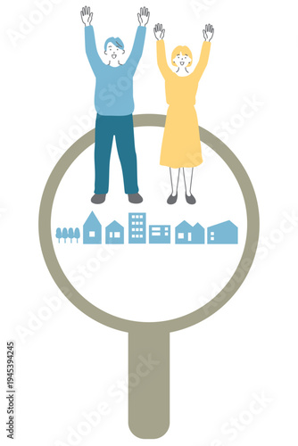 夫婦・カップル住宅の検索のイラストマーク