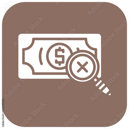 Counterfeit Bills Vector Icon