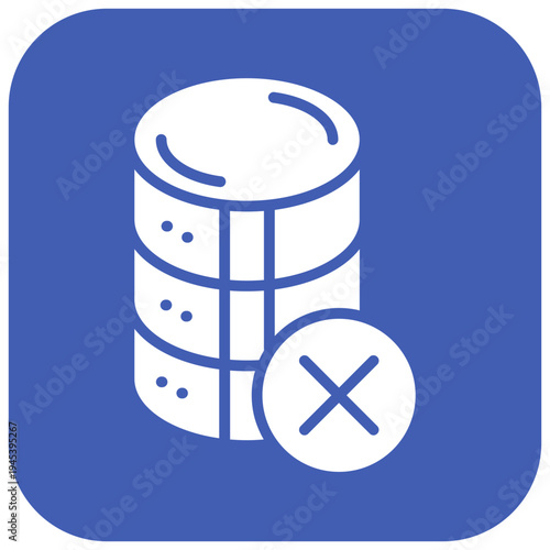 Corrupted Database Vector Icon