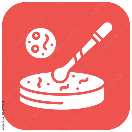 Bacteria Petri Dish Vector Icon