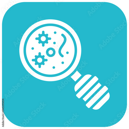 Microbe Magnifier Vector Icon