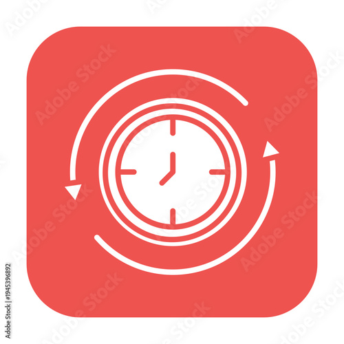 Round The Clock Vector Icon