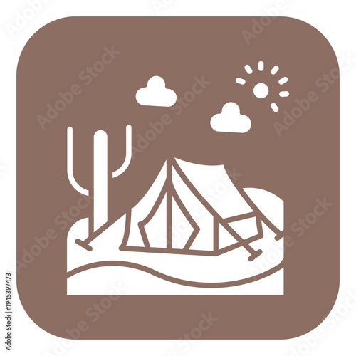 Desert Tent Vector Icon