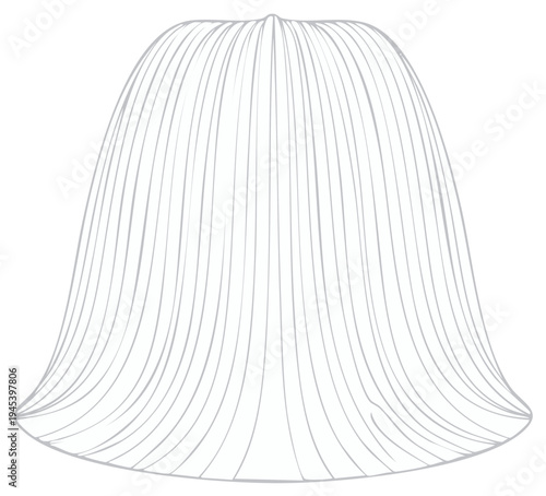 Elegant Bell Shape Abstract Art Line Drawing Minimalist Design