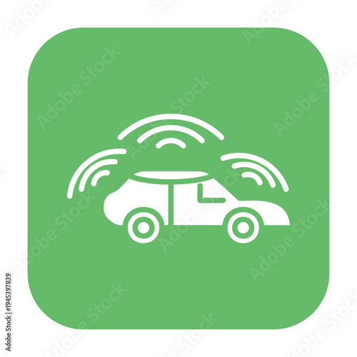 Autonomous Vehicle Vector Icon