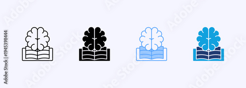 Learning Icon Set Multistyle Various Collection Element For Design