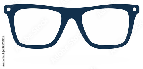 Dark Blue Frame Glasses for Vision Correction and Eye Protection with Retro Design