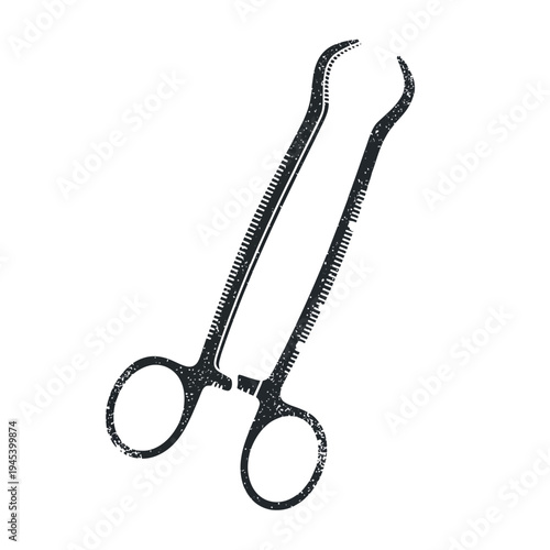 Vintage Surgical Forceps Illustration