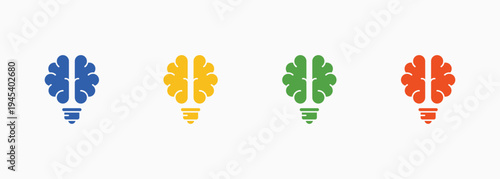 Cerebellum Icon Set Color Multiple Style Collection Element For Design