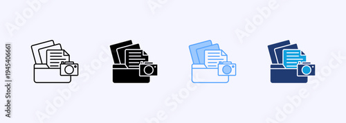 Documentation Icon Set Multistyle Various Collection Element For Design