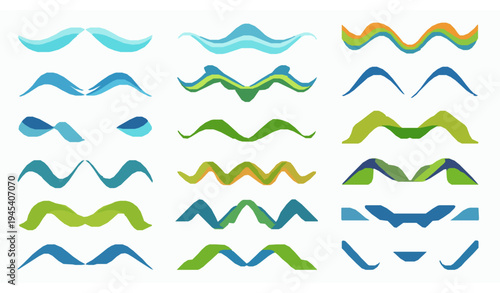 Abstract Vector Template Divider Shapes for Website and App Design