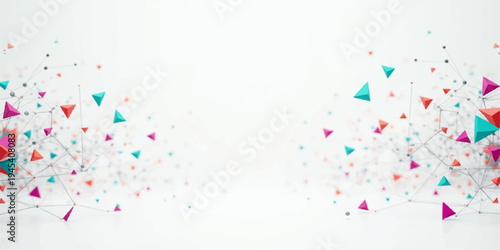 Abstract vector illustration of a colorful star pattern with festive confetti splashes and paper shapes for a fun birthday party celebration background design