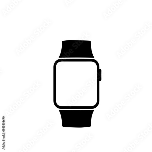 Smart Watch Vector Illustration – Digital Wearable Device Technology Icon