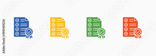 Standards Icon Set Color Multiple Style Collection Element For Design