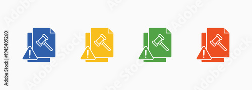 Compliance Icon Set Color Multiple Style Collection Element For Design