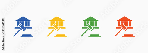 Policies Icon Set Color Multiple Style Collection Element For Design