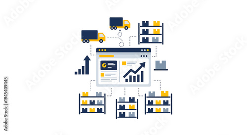 data analytics dashboard with charts and graphs. Vector Illustrations. EPS Editable