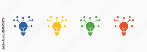 Innovation Icon Set Color Multiple Style Collection Element For Design