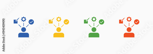 Responsibility Icon Set Color Multiple Style Collection Element For Design