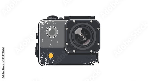 Action Camera with vintage distressed effect