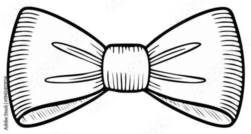 Hand Drawn Bow Tie Illustration Elegant Accessory for Formal Wear