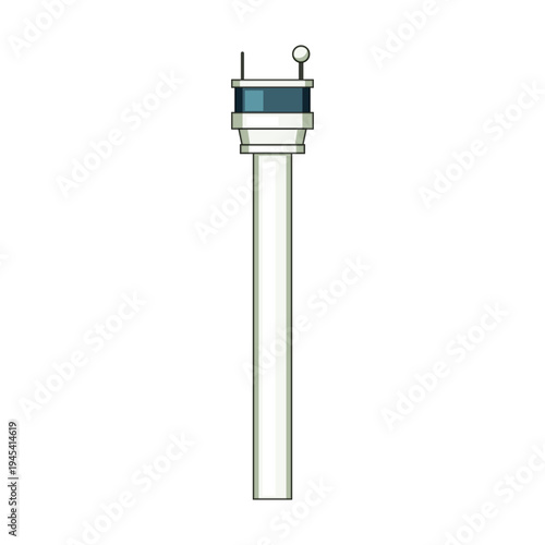 Airport control tower standing tall, overseeing flights, managing aviation communications, and guiding aircraft for safe takeoffs and landings, symbolizing air travel infrastructure