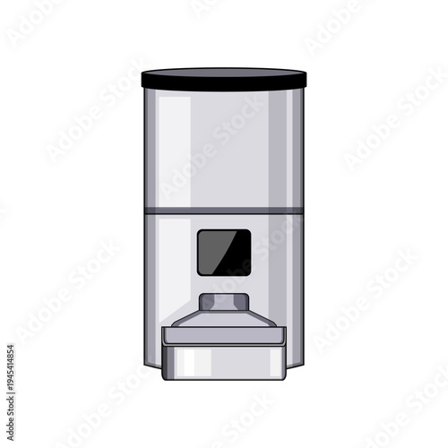 Automatic pet feeder providing consistent food portions and scheduled alimentation for cats or dogs, representing modern pet care technology and smart home convenience