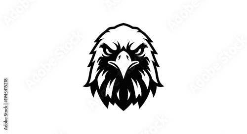 Eagle head illustration on white background
