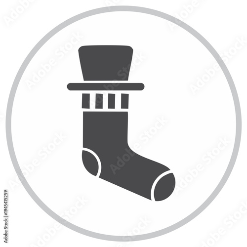 St. Patrick's Day Leprechaun Hat Sock Icon Graphic