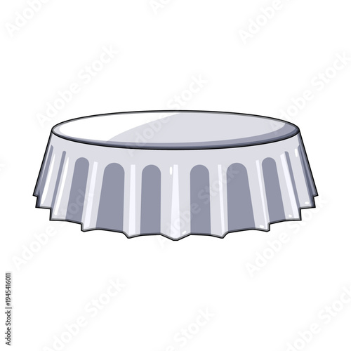 Round metallic bottle cap with ribbed side and flat top on white background, symbolizing beverage packaging, closure and sealing for beer, soda and other drinks