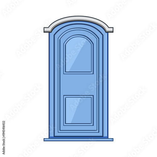 Portable blue portable toilet isolated on white background, compact self contained sanitation unit for events, construction sites, camping, emergency relief and temporary outdoor use