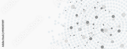 Stylish Vector Molecular Pattern For Technology Branding