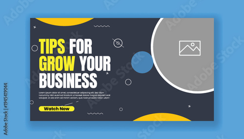 Professional multipurpose banner marketing template with video thumbnail design, social media cover banner layout, corporate business banner style, and website banner advertising promotional design