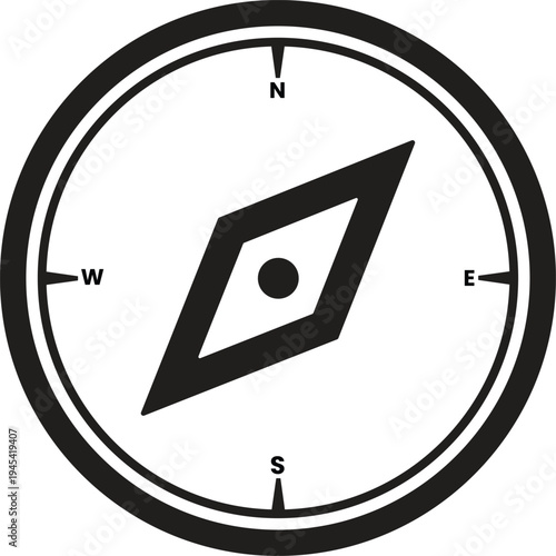 vector illustration of a compass