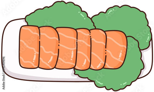 Tableau sur toile Salmon Slices