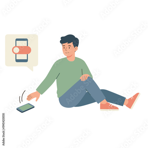 A man sits on the floor frustrated with his phone nearby.