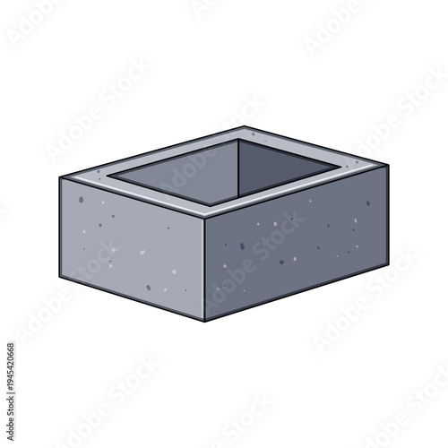 Cement block illustrating construction material, building element, and architectural component, representing strength, durability, and raw material for various building projects