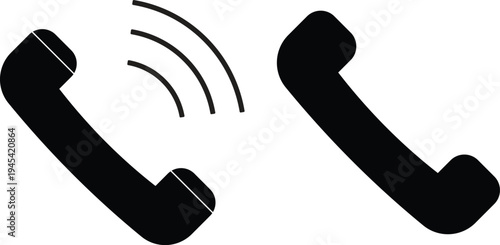 vector illustration of a telephone receiver