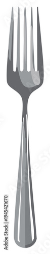 Isolated Silver Fork - Dining Utensil for Cooking, Fine Dining,  and Culinary Arts