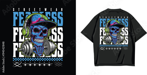 Urban Streetwear Gym T-Shirt Design with Bold Typography and Modern Fitness Street Style