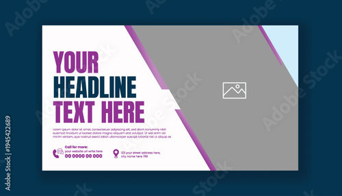 Modern digital advertising banner template set including video thumbnail, social media cover banner, corporate business banner layout, and website banner design for marketing promotion