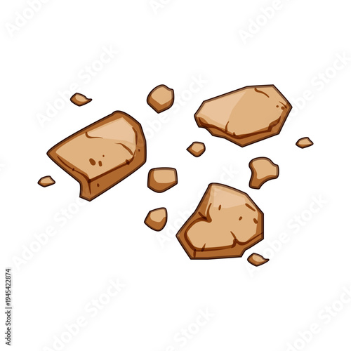 Dispersed cookie crumbs capture the essence of baking mishaps, leftover treats, and sweet snack remnants, illustrating messiness, dessert enjoyment, and delicious food traces