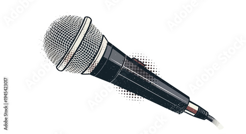 Vintage Microphone with Retro Style
