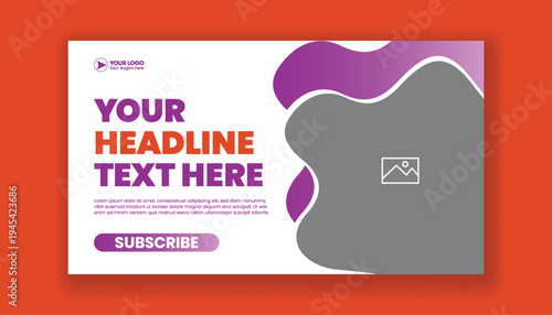 Creative corporate business banner marketing template with social media cover banner, video thumbnail layout, and website banner advertising design for modern digital marketing promotions