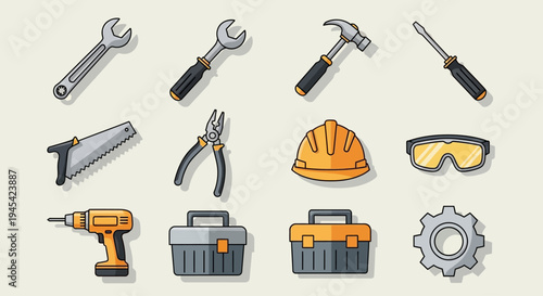 Collection of Various Tools and Equipment.