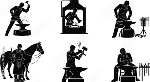 Silhouettes of diverse athletes and sports players in action, including rugby, weightlifting, and gymnastics, a collection for sports and fitness design