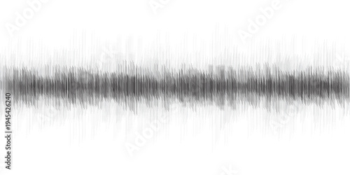 Vector retro grunge sound wave pattern. Audio equalizer halftone design with pulse effect
