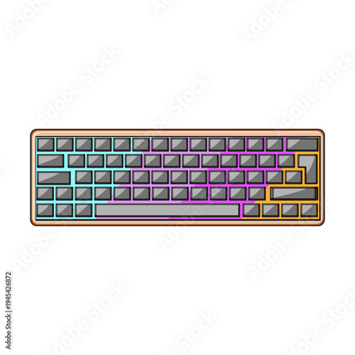 Computer gaming keyboard illustration featuring specific key areas highlighted in different colors, essential for enhancing user experience and competitive play