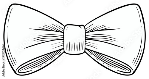 Classic Hand Drawn Bow Tie Illustration Elegant Formal Accessory Symbol of Style