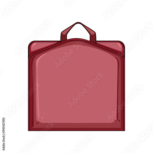 Red garment bag with a top handle, offering easy portability and protective storage for clothing, suitable for travel, business trips, or home organization